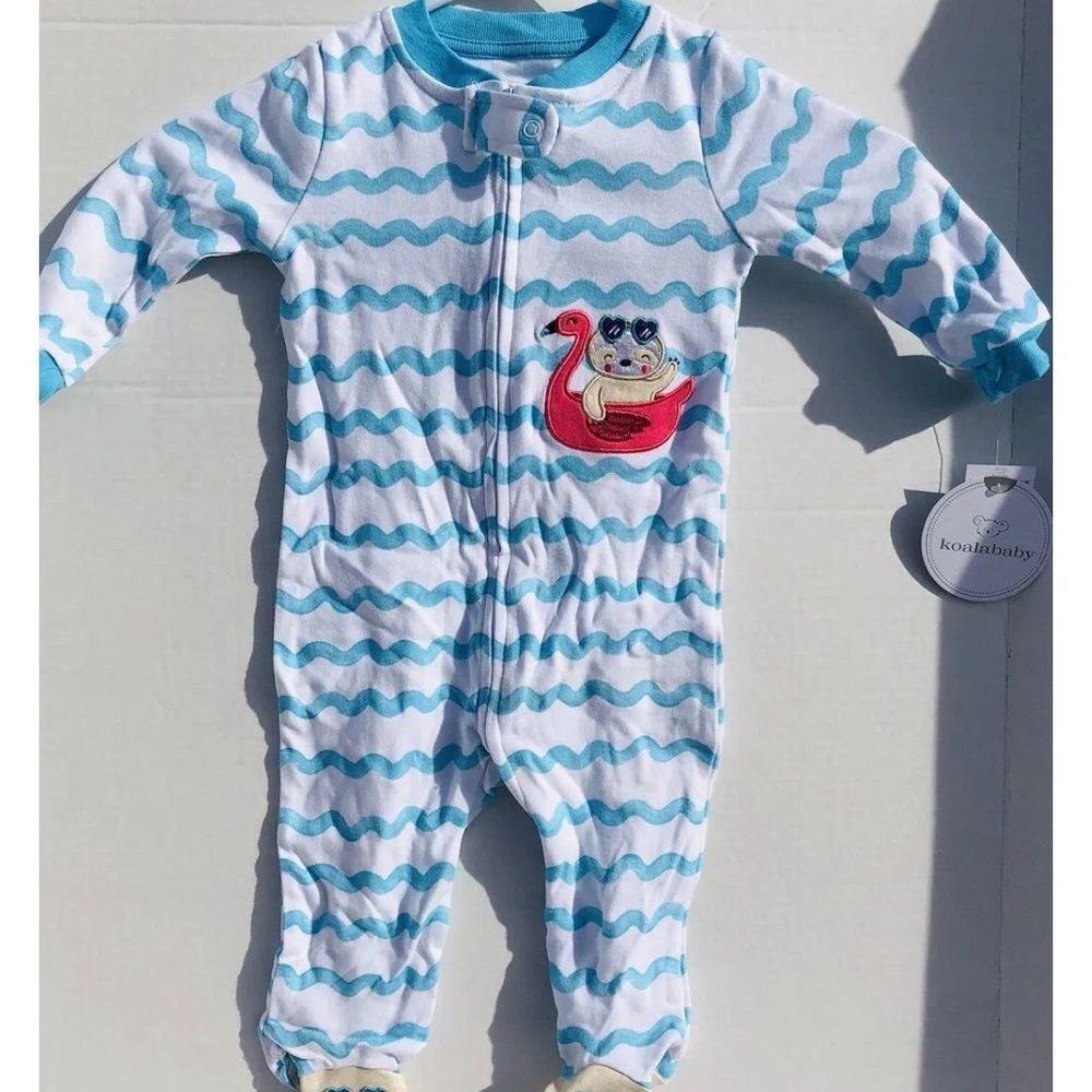 Brand New Koala Baby Wavy Footie Size‎ 6 To 9 Months Baby Boy